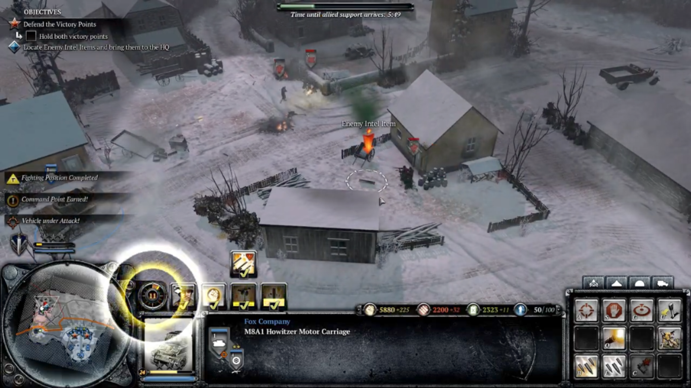 The player takes the opportunity to try to retrieve some German Intel as a bonus objective.