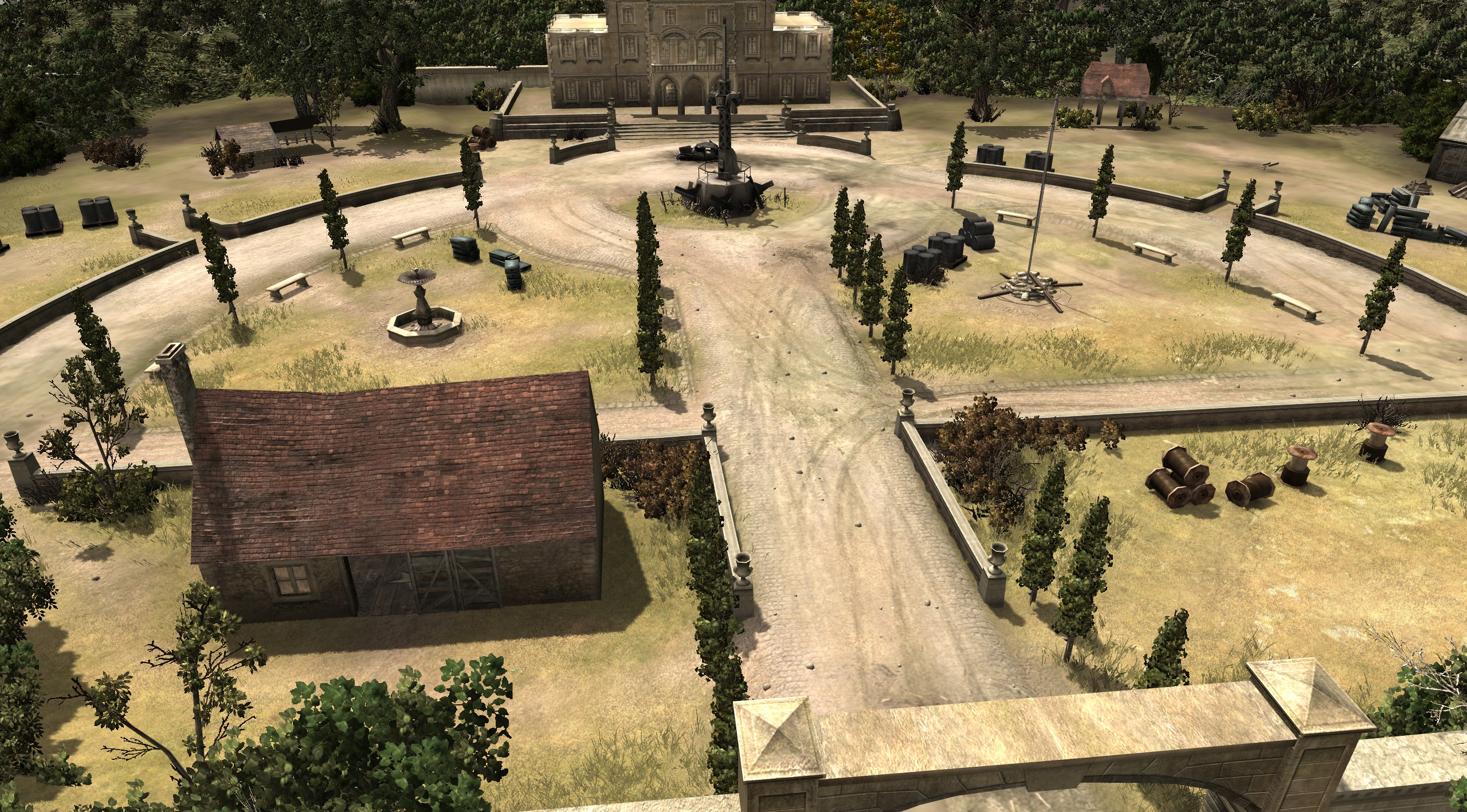 The Northern Victory Point - a really neat little mansion grounds inspired by places like the château of Versailles.