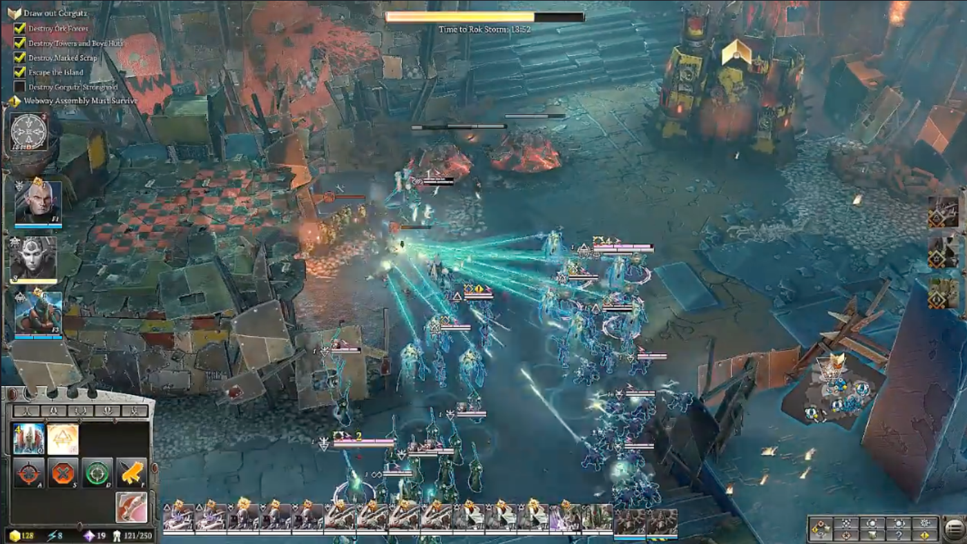 Fighting outside the Ork's main base.  The terrain becomes more and more 'ork-ified' as you move through the mission.