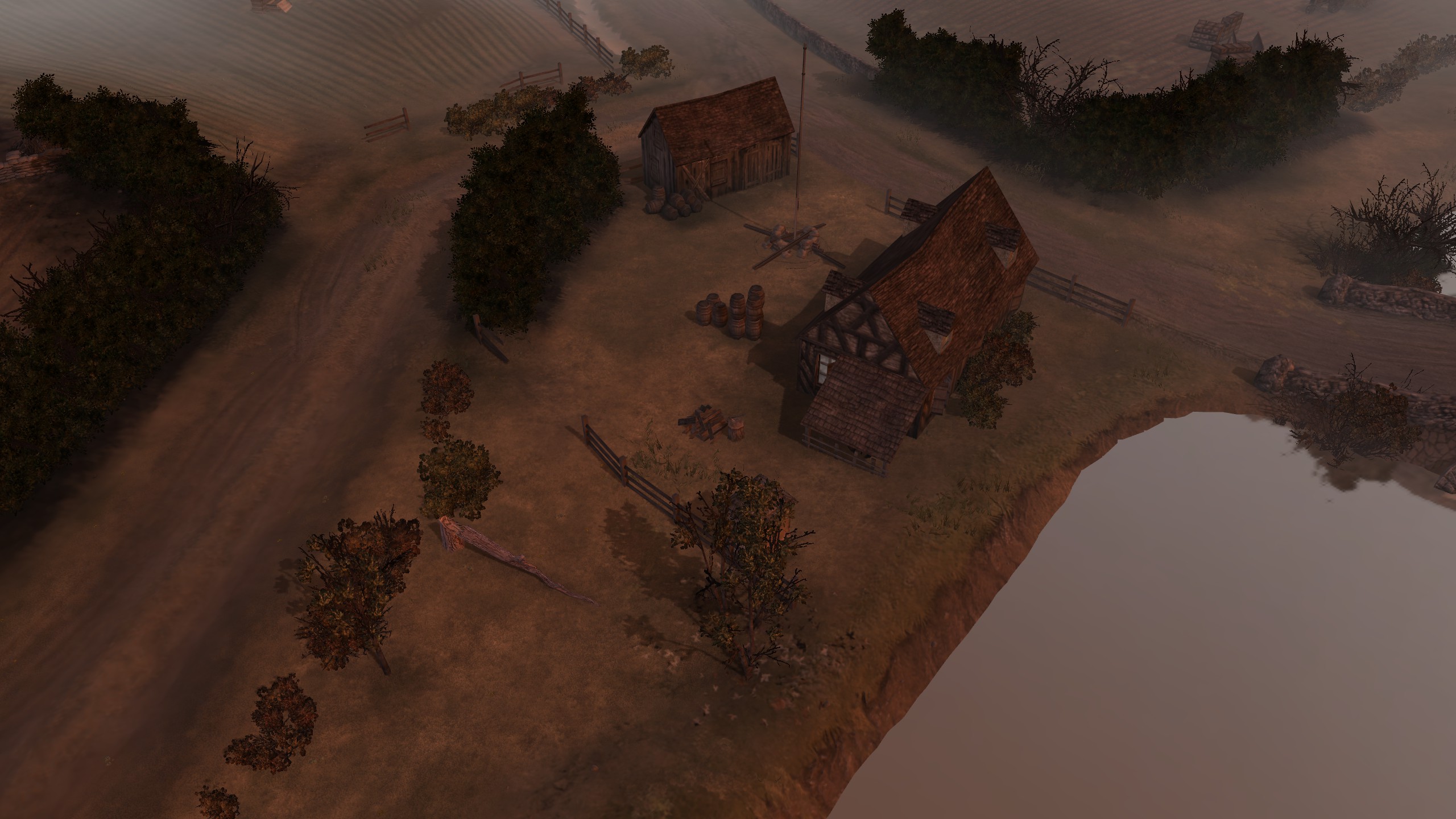 I wanted to maintain the overall feeling of the original, including small collections of houses at key locations.